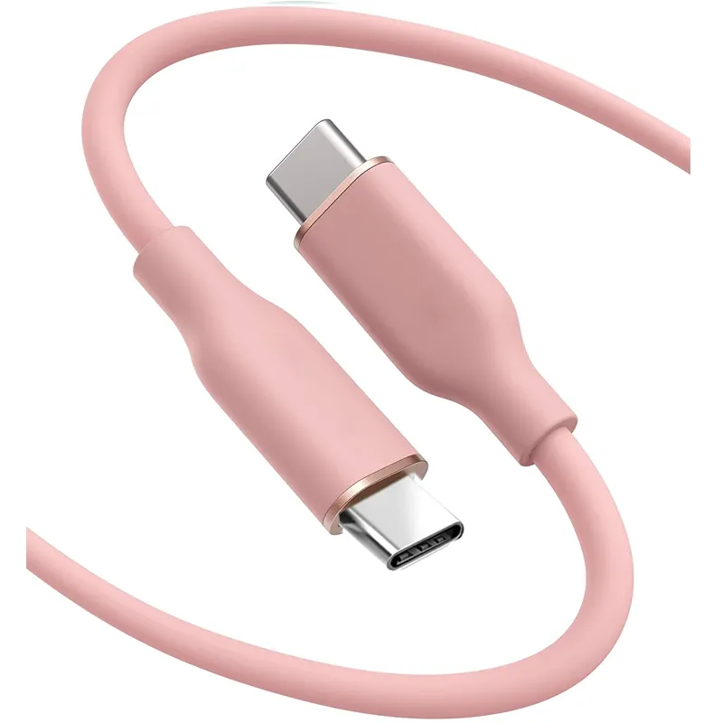Amazon Trend Items Macaron Soft Silicone PD 27W 20W 60W USB C To Usb C Fast Charging Syne Cable For iPhone For Samsung
