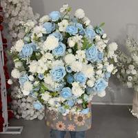 F-FC019 Boules de fleurs artificielles modernes en soie de 30 cm, centre de table pour mariage, décoration durable et économique