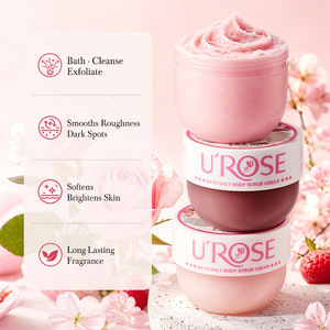U'ROSE Bath Salt <b>Body</b> <b>Scrub</b> Cream Exfoliating For All Skin Types Fruit Fragrance - Product Image 1