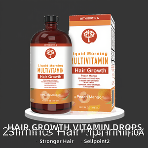 Líquido Oral Orgánico OEM Multivitamínico para el Crecimiento del Cabello, Biotina y Vitamina D, Gotas Antioxidantes con Extracto de Plantas 450ml para Adultos - Product Image 2
