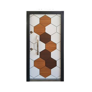 Puerta Hexagonal de Estilo Industrial, de Acero y Madera, para Interiores, Antirrobo, de Apertura Manual Plana, Hecha a Medida, Yongkang - Product Image 5