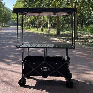 Nuevo Carro Plegable Compacto con Mesa Grande para Acampar, Transporte de Alimentos y Sombra Móvil, Modelo 001 - Product Image 1