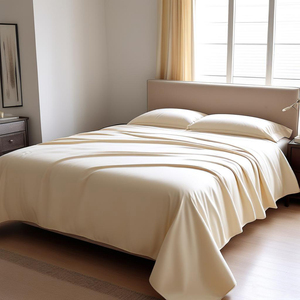 Vua Kích thước tấm Ga Trải Giường đặt 1800tc sợi nhỏ, màu sắc rắn khách sạn & nhà bộ đồ giường, dệt Polyester - Product Image 3