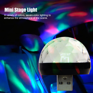 Lumière d'ambiance USB pour voiture, DJ RGB, mini lumière LED colorée, <span class=keywords><strong>interface</strong></span> USB, musique, son, ambiance de fête, intérieur, dôme, lampe de coffre - Product Image 6