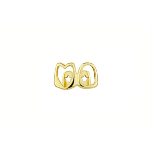 Grillz en forme de cœur, or et argent, ajourés, à double panneau, unisexe, pour usage quotidien - Product Image 4