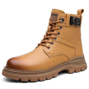 Botas Martin para Hombre, con Punta Redonda, Forro de Felpa, Suela de Goma, Aislantes, para Invierno y Trabajo - Product Image 5