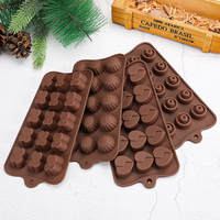 Silikolove 15-Cavity Bruiloft Valentijn Hart Chocoladevormen Siliconen Biscuit Snoepvorm