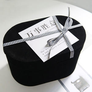 Eleganti scatole portaconfetti <span class=keywords><strong>rosa</strong></span> ovali per matrimonio riciclabili Eco Friendly scatole regalo vuote per i testimoni dello sposo bomboniere - Product Image 2