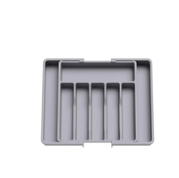 Organisateur de tiroir extensible, plateau à couverts en plastique réglable, porte-ustensiles de cuisine pour cuillères, fourchettes, couteaux