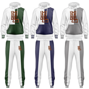Hoogwaardige op maat gemaakte logo spring-autumn tweedelige heren casual jogging sportkledingset - Product Image 6