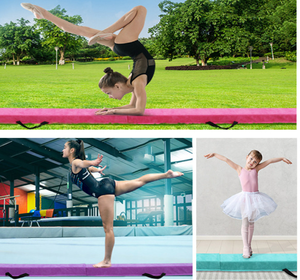 Barre d'équilibre pliable durable de 6 pieds pour la gymnastique des enfants, équipement d'entraînement au sol avec base antidérapante et sac de transport - Product Image 3
