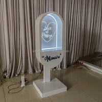 Borne de messages audio SMS avec éclairage pour décoration de mariage