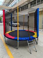 Trampolín Redondo de 8-16 Pies a Precio de Fábrica con Red Protectora Colorida para Uso en Interiores y Exteriores, para Diversión Infantil y Ejercicio en Gimnasio