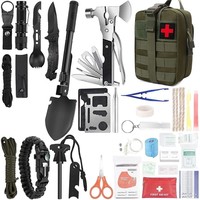 Sac de survie Tomitomo compatible système Molle, trousse de premiers secours, tente d'urgence - multifonction, portable, DIY