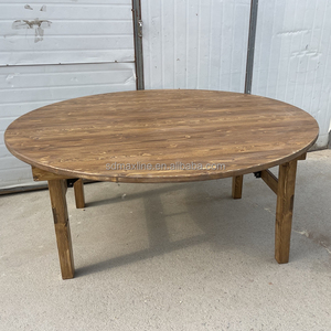 <span class=keywords><strong>Table</strong></span> pliante de banquet Diamètre <span class=keywords><strong>180</strong></span> <span class=keywords><strong>Table</strong></span> à manger <span class=keywords><strong>ronde</strong></span> Événements de mariage <span class=keywords><strong>Table</strong></span> pliante en bois - Product Image 4