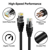 Cable de Extensión Ethernet Mingjiang Cat5e RJ45 Sin Blindaje, 8 Conductores de Cobre Trenzado, Cable de Red LAN de 5 Metros