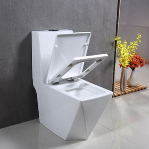 Inodoro <span class=keywords><strong>de</strong></span> Cerámica <span class=keywords><strong>de</strong></span> Una Pieza con Doble Descarga, Diseño <span class=keywords><strong>de</strong></span> Diamante, Taza Alargada para Baño, Drenaje en Forma <span class=keywords><strong>de</strong></span> P y S - Product Image 4