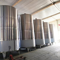 Gran oferta de maquinaria de procesamiento de vino de bebidas de alta calidad 100L 200L 300L 400L tanque de fermentación con camisa de vino para Viñedo