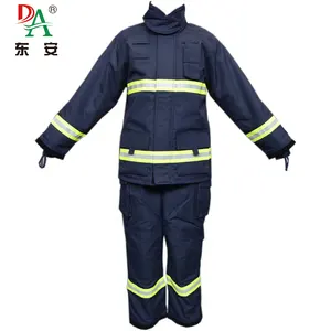 Traje <span class=keywords><strong>de</strong></span> Bombero DongAn ZFMH <span class=keywords><strong>2022</strong></span>, 100% Aramida <span class=keywords><strong>de</strong></span> 4 Capas, Nomex IIIA, Color Azul Marino/Amarillo, Estándar GA10-2014 - Product Image 1