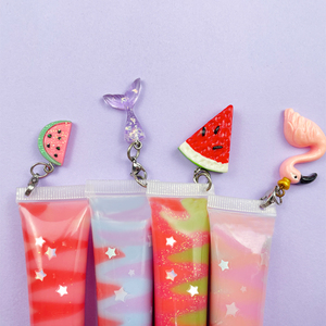 Llavero personalizado de brillo de <span class=keywords><strong>labios</strong></span> para niños, brillo de <span class=keywords><strong>labios</strong></span> transparente brillante con sabor encantador, Etiqueta Privada, colorido, venta al por mayor - Product Image 1