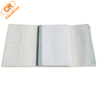 Bloc-notes en papier personnalisé avec pochette à fermeture éclair, dossier PU, portefeuille pour Journal, agenda