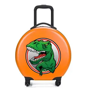 Maleta infantil redonda con diseño de dibujos animados, maleta con ruedas universales, equipaje de mano para bebés, admite personalización OEM - Product Image 4