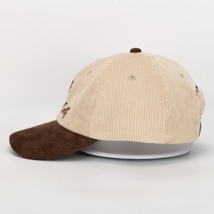 Gorras de Béisbol Deportivas de Algodón Personalizadas de Alta Calidad de Fábrica BSCI, Gorra Deportiva de Pana con Logotipo Bordado al por Mayor OEM - Product Image 3