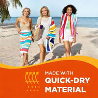 Serviette de plage rayée personnalisée en coton 100% de haute qualité, sans sable, séchage rapide, pour bain et voyage, vente en gros