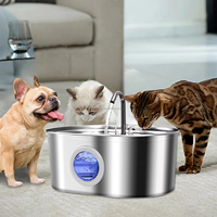 Distributeur d'eau intelligent pour animaux de compagnie en acier inoxydable 304 de 3,2 L, fontaine électrique pour animaux de compagnie, bol à boire automatique pour chats avec pompe silencieuse pour chiens