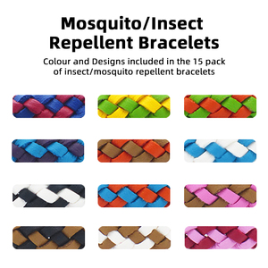 <span class=keywords><strong>Pulseras</strong></span> Repelentes de <span class=keywords><strong>Citronela</strong></span> Naturales, Protección de 240 Horas, Libres de DEET, <span class=keywords><strong>Pulseras</strong></span> Antimosquitos Trenzadas para Camping y Senderismo, Paquete de 10 - Product Image 3