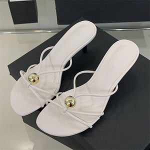 2025 Summer <b>Open</b> <b>Toe</b> High <b>Heels</b> European American Fashion Temperament Stiletto Sexy Outdoor Ladies Slippers - Product Image 3
