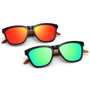 Gafas de Sol Polarizadas UV400 para Hombre, Montura Ovalada de Bambú, Montura Negra de PC, Lentes TAC, Moda, Conducción al Aire Libre - Product Image 3