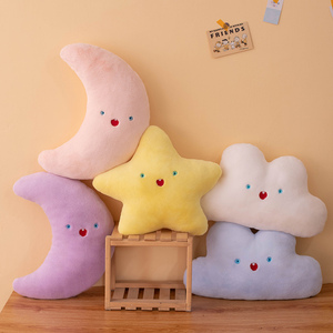 Özel Ins popüler bulutlu yıldız ay şekilli yastık yumuşak peluş oyuncak ev dekoratif yastık bebek atmak yastık - Product Image 2
