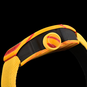 Reloj Mecánico de Alta Gama para Hombre, Diseño Esqueleto, Resistente al Agua, Correa de Lona, Fibra de Carbono Amarilla - Product Image 5