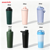 Nouvelle Arrivée Gobelet Shaker à Protéines en Acier Inoxydable 750ml 700ml Double Paroi Isotherme Sous Vide Personnalisable avec Logo pour Fitness et Musculation avec Compartiment de Rangement