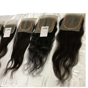 4x4 5x5 6x6 7x7 สำหรับเชือกผูกผมแบบลูกไม้ด้านหน้า 100% ผมแท้จากอินเดีย Remy Hair เชือกผูกผมแบบลูกไม้บาง HD โปร่งใส - Product Image 1