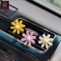 Accessoires pour grille d'aération de voiture, fleurs de marguerite, diffuseur d'air frais pour voiture, accessoires de tableau de bord, charme, décoration intérieure de voiture