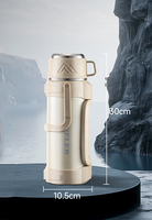 Bouteille isotherme portable d'extérieur en acier inoxydable 304 grande capacité, chauffe-eau pour voiture, idéale pour les voyages et le camping