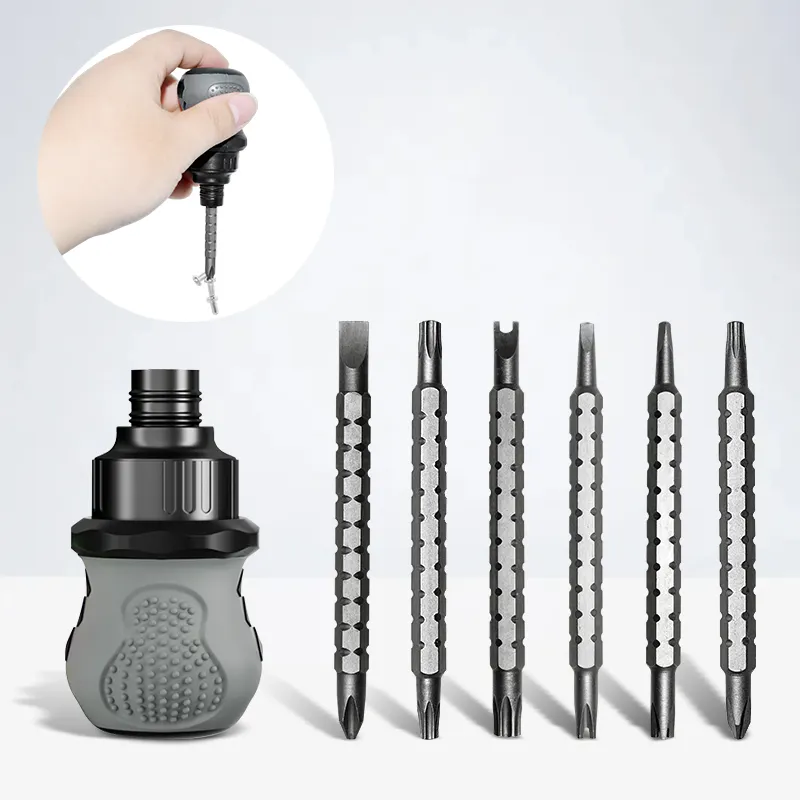 7-piece combined screwdriver set Household appliance disassembly tools Ratchet screwdriver Telescopic cross screwdriver