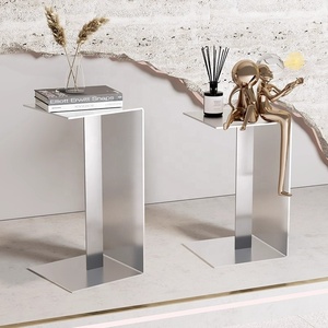 Table Console minimaliste en acier inoxydable pour entrée Table à thé <span class=keywords><strong>design</strong></span> nordique de luxe Simple pour salon petite Console de chevet - Product Image 1