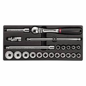 Jeu de douilles à chocs Usag 1/2 pouce en acier au chrome-vanadium avec rallonge pour réparation automobile - Product Image 1