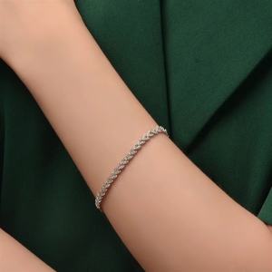 Nouveau Bracelet 2023 Style Épi de Blé, Chaîne Polyvalente et Haut de Gamme, Collection Printemps-Été, 16/18cm, Vente Directe Usine, Mariage - Product Image 3