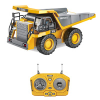 Jouet d'excavatrice télécommandée en alliage, ensemble de camion de chantier RC avec effets sonores et musicaux pour enfants