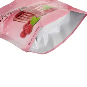 Saco Ziplock de plástico para embalagem de bolinhos de frutas congeladas de qualidade alimentar com design personalizado