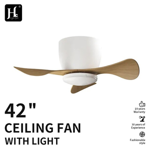 Ventilateur à grain de bois de 42 pouces avec lumière LED et télécommande, moteur DC 30W, 6 vitesses, intensité réglable 3000K-6000K, DC 85-265V - Product Image 4