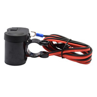 Enchufe de encendedor de cigarrillos para motocicleta USB 1.5A, interruptor impermeable, enchufe de motocicleta de 12V, adaptador de cargador de teléfono para motocicleta