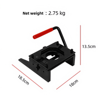 Mesin Pemotong Manual Badge Persegi Panjang 63.5mm Model Baru 2025, 100pcs Magnet Warna Kustom, Perlengkapan DIY Logam Efisiensi Tinggi