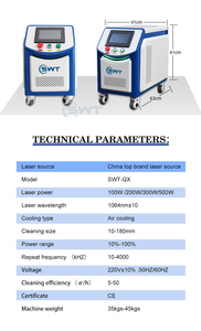Máquina de Limpieza Láser Pulsada de 200W/300W: Sistema Portátil para Eliminar Óxido, Pintura, Aceite y Oxidaños, Ideal para Reparación de Moldes Metálicos - Product Image 5