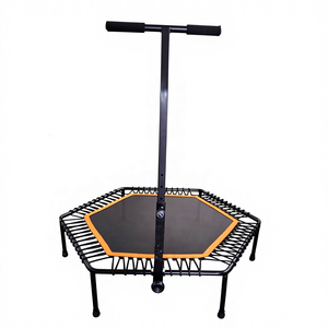 Trampolín <span class=keywords><strong>Hexagonal</strong></span> <span class=keywords><strong>con</strong></span> <span class=keywords><strong>Barra</strong></span> de Apoyo Plegable, Mini Trampolín para Gimnasio y Fitness HRTL09F - Product Image 3