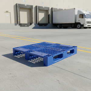 Palette en plastique PP Euro à <span class=keywords><strong>grille</strong></span> à motifs Chuan, simple face, 4 directions, du fabricant, rapport prix/performance le plus équilibré, tube en acier - Product Image 1